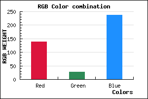 rgb background color #8B1CEE mixer