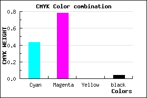 #8B36F4 color CMYK mixer