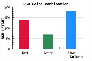 rgb background color #8B45B5 mixer
