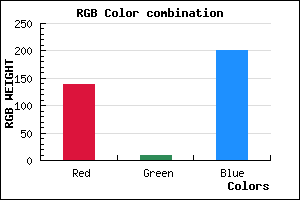 rgb background color #8B09C9 mixer