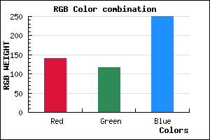 rgb background color #8C75FA mixer