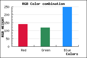 rgb background color #8C77F8 mixer
