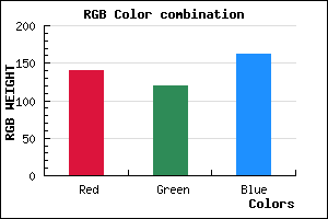 rgb background color #8C78A2 mixer