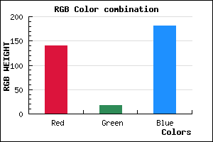 rgb background color #8C11B5 mixer