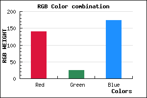 rgb background color #8C19AD mixer