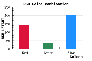 rgb background color #8C24C9 mixer