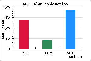 rgb background color #8C29B9 mixer