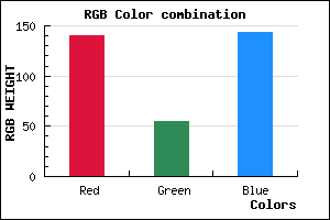 rgb background color #8C378F mixer