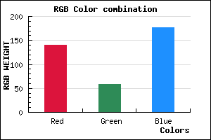 rgb background color #8C3BB0 mixer
