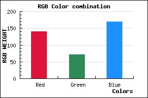 rgb background color #8C48A9 mixer