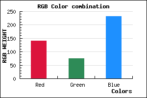 rgb background color #8C4BE7 mixer