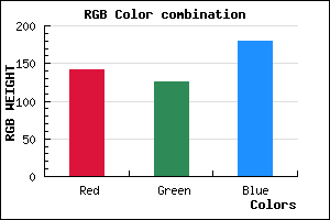 rgb background color #8D7DB3 mixer