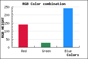 rgb background color #8D1BF1 mixer