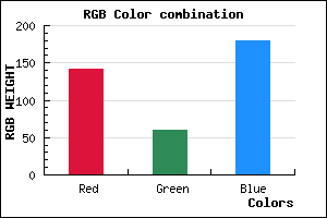 rgb background color #8D3CB4 mixer