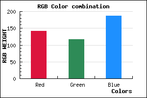 rgb background color #8E75BB mixer