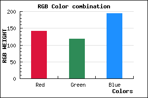 rgb background color #8E76C2 mixer