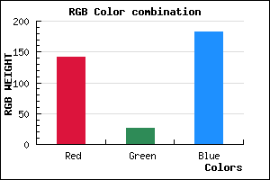 rgb background color #8E1BB7 mixer
