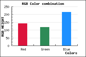rgb background color #8F76D8 mixer