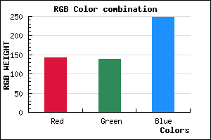 rgb background color #8F8BF9 mixer
