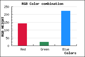 rgb background color #8F18DE mixer