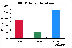 rgb background color #8F2FD6 mixer