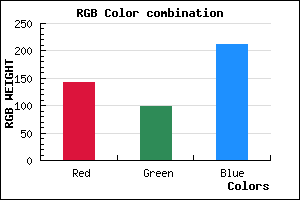 rgb background color #8F63D3 mixer