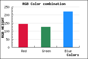 rgb background color #907EDC mixer