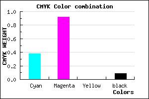#9013E7 color CMYK mixer