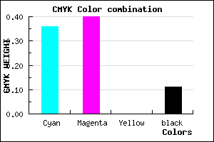 #9289E3 color CMYK mixer