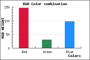 rgb background color #931F61 mixer