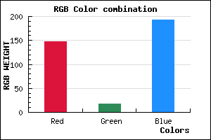 rgb background color #9412C0 mixer