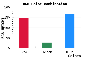 rgb background color #941AA6 mixer
