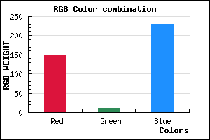 rgb background color #950BE6 mixer