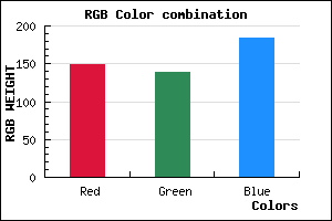 rgb background color #958AB8 mixer