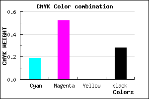 #9557B7 color CMYK mixer