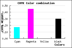 #9563B3 color CMYK mixer