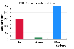 rgb background color #960CF5 mixer