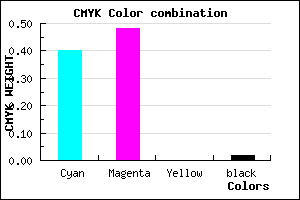 #9683FB color CMYK mixer