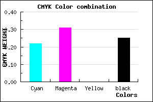 #9684C0 color CMYK mixer