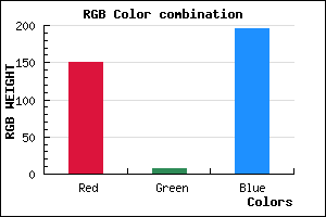 rgb background color #9608C3 mixer