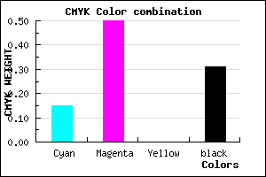 #9658B0 color CMYK mixer