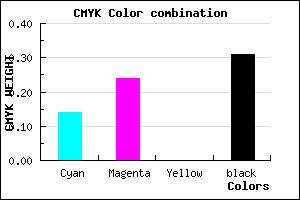 #9987B1 color CMYK mixer
