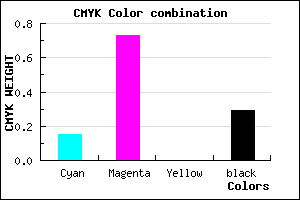 #9930B4 color CMYK mixer