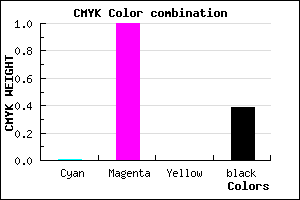 #9A009C color CMYK mixer