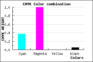 #9A00F3 color CMYK mixer