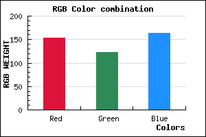 rgb background color #9A7AA4 mixer