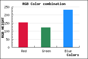 rgb background color #9A7AE8 mixer