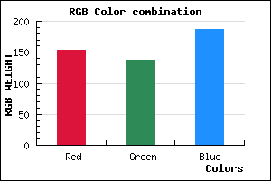 rgb background color #9A89BB mixer