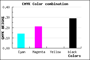 #9A8EB4 color CMYK mixer