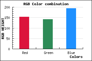 rgb background color #9A8EC2 mixer